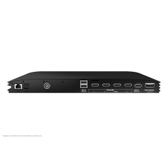 QA55S95CAWXXY Samsung 2023 OLED S95C has USB, HDMI, LAN, antenna ports and etc. on {Attachable Slim One Connect} 