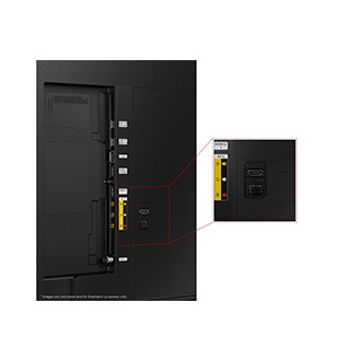 Samsung 2022 QLED Q60B has USB, HDMI, LAN, antenna ports and etc. on the side and on the rear.