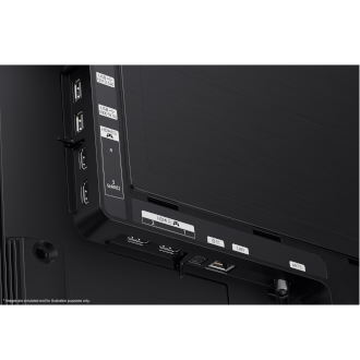 QA65S90CAWXXY Samsung 2023 S90C has USB, HDMI, LAN, antenna ports and etc. on the side and the bottom. 