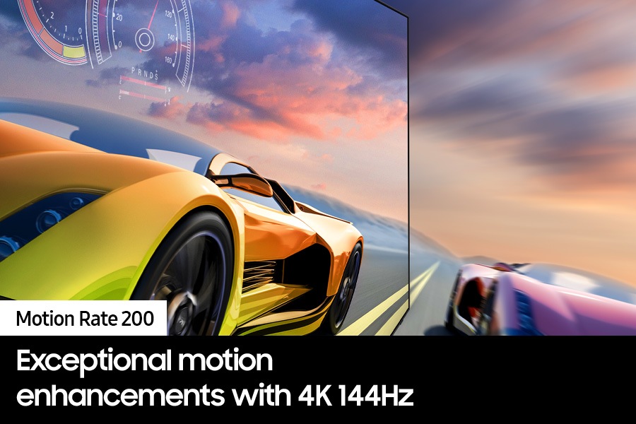 OLED TV S90C with Motion Rate 200 shows the game screen clearly.