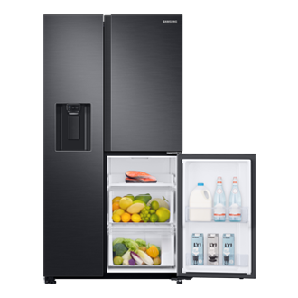 bottom open with food Black