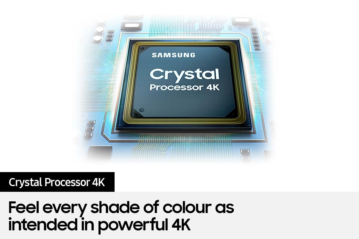 يحتوي جهاز Crystal UHD AU8000 على معالج Crystal 4K الذي يزيد من جودة الصورة بذكاء