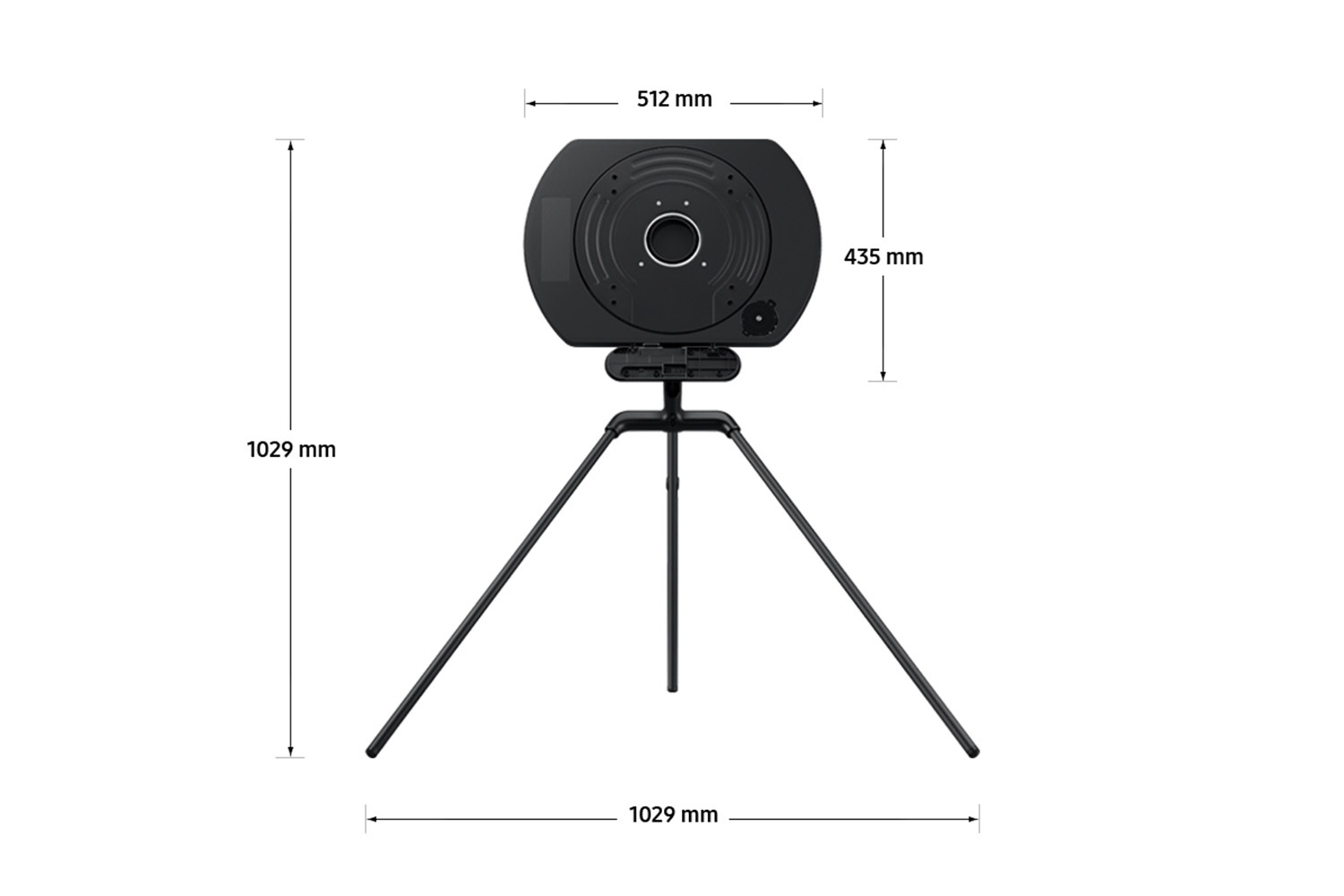 Dimension of Samsung Auto Rotating Stand (1029 x 1029 x 435 x 512mm) VG-ARAB22ST