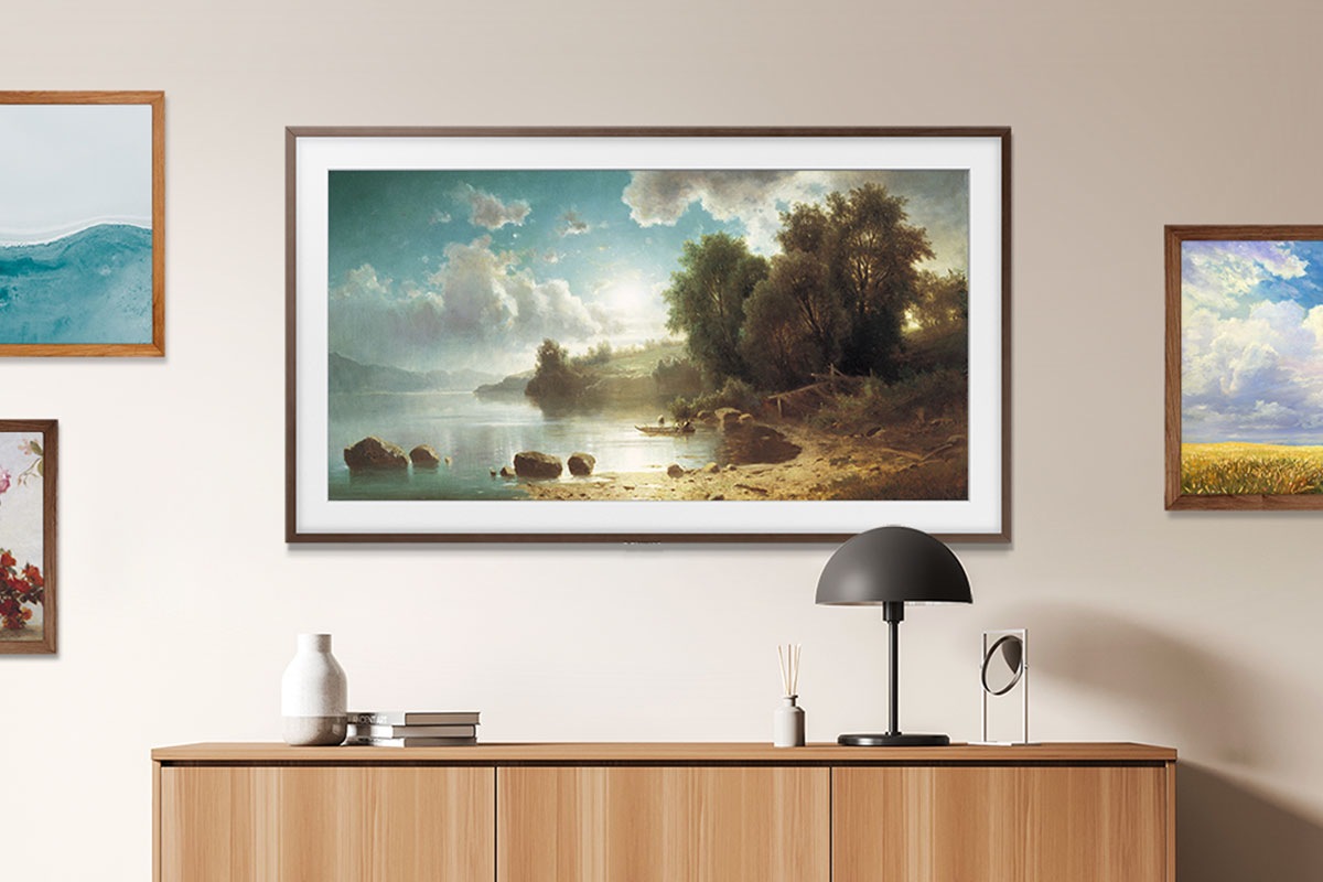 TV in landscape mode on TV Wall Mount.