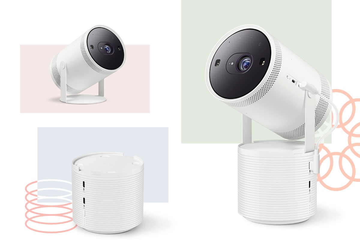 The Freestyle, The Freestyle Battery Base and The Freestyle attached to a Battery Base are on display.