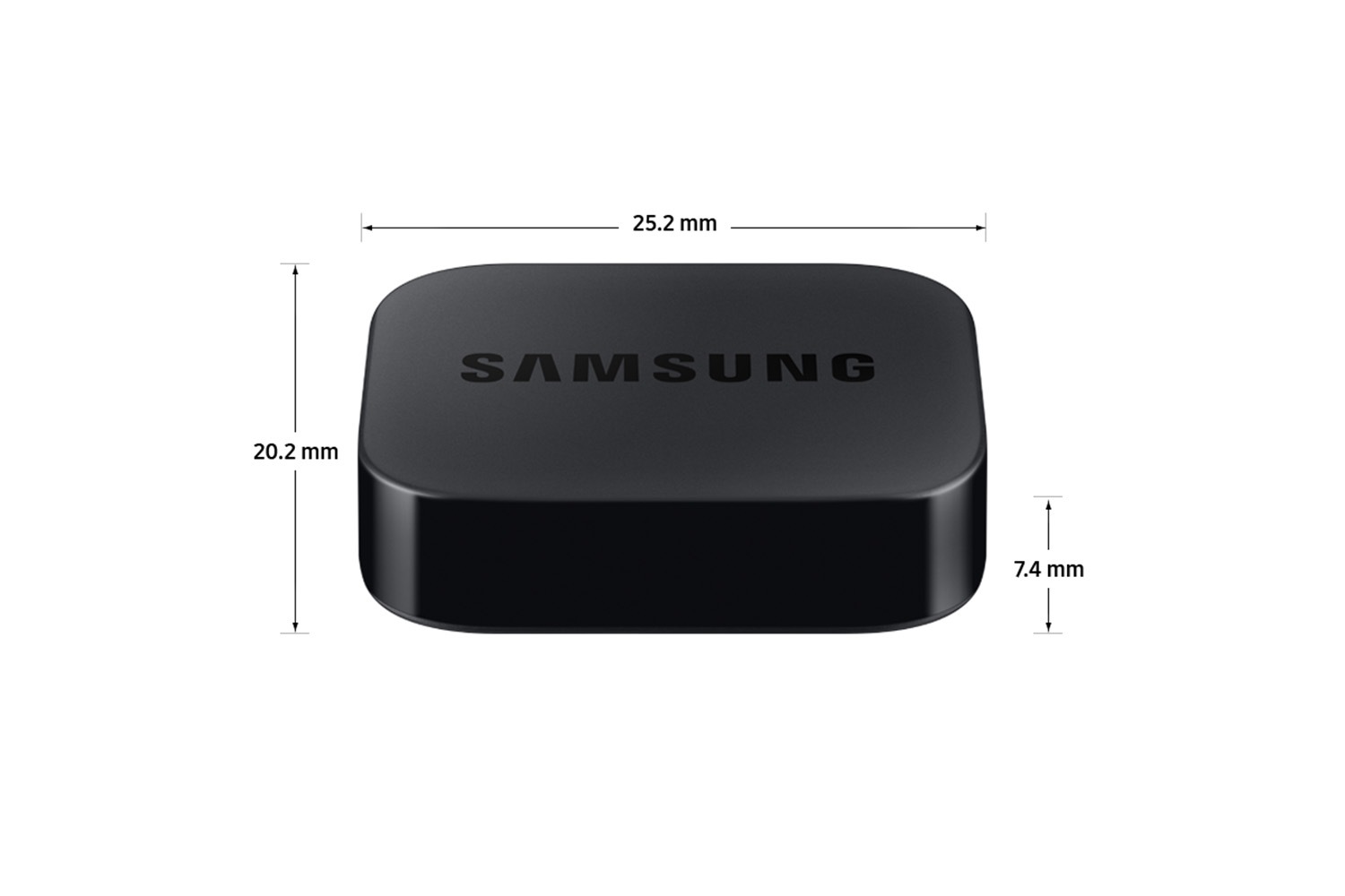 Dimension of Samsung SmartThings Dongle  (20.2x25.2x7.4 mm) VG-STDB10A