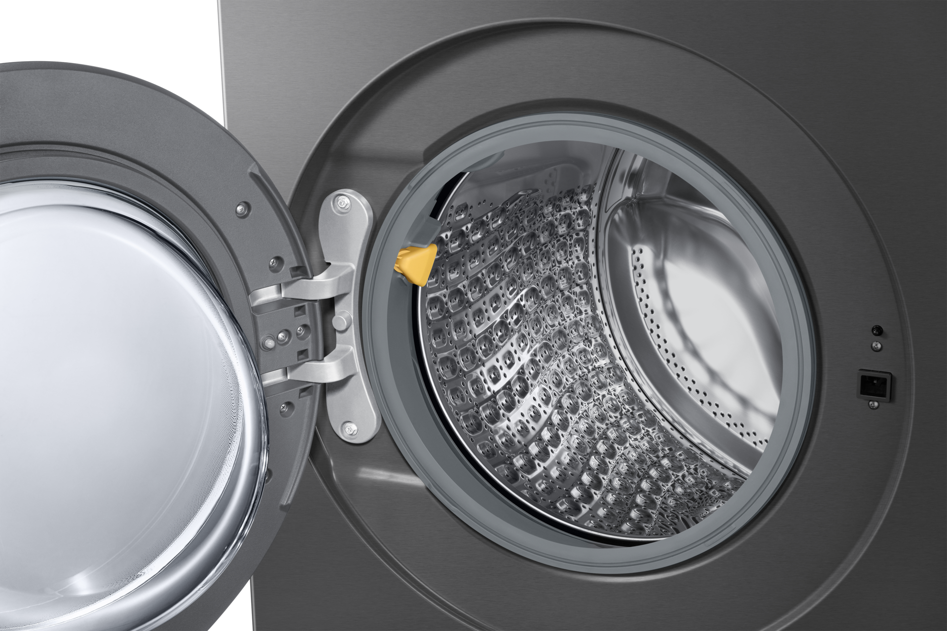 19.5kg Bespoke AI Front Load Washer 2025 R-Perspective-Open Gray 