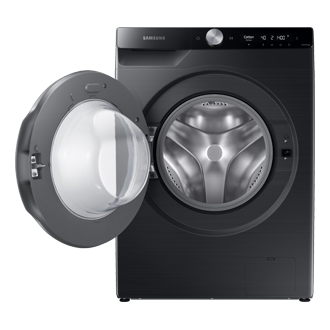 11kg Smart Front Load Washer - WW11CG60ADLBSA Front-Open Black 