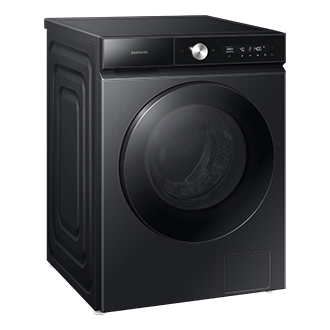 12kg BESPOKE BubbleWash™ Smart Front Load Washer with AI Wash and Auto Dispense - WW12BB94ADGBSA L-Perspective Black 