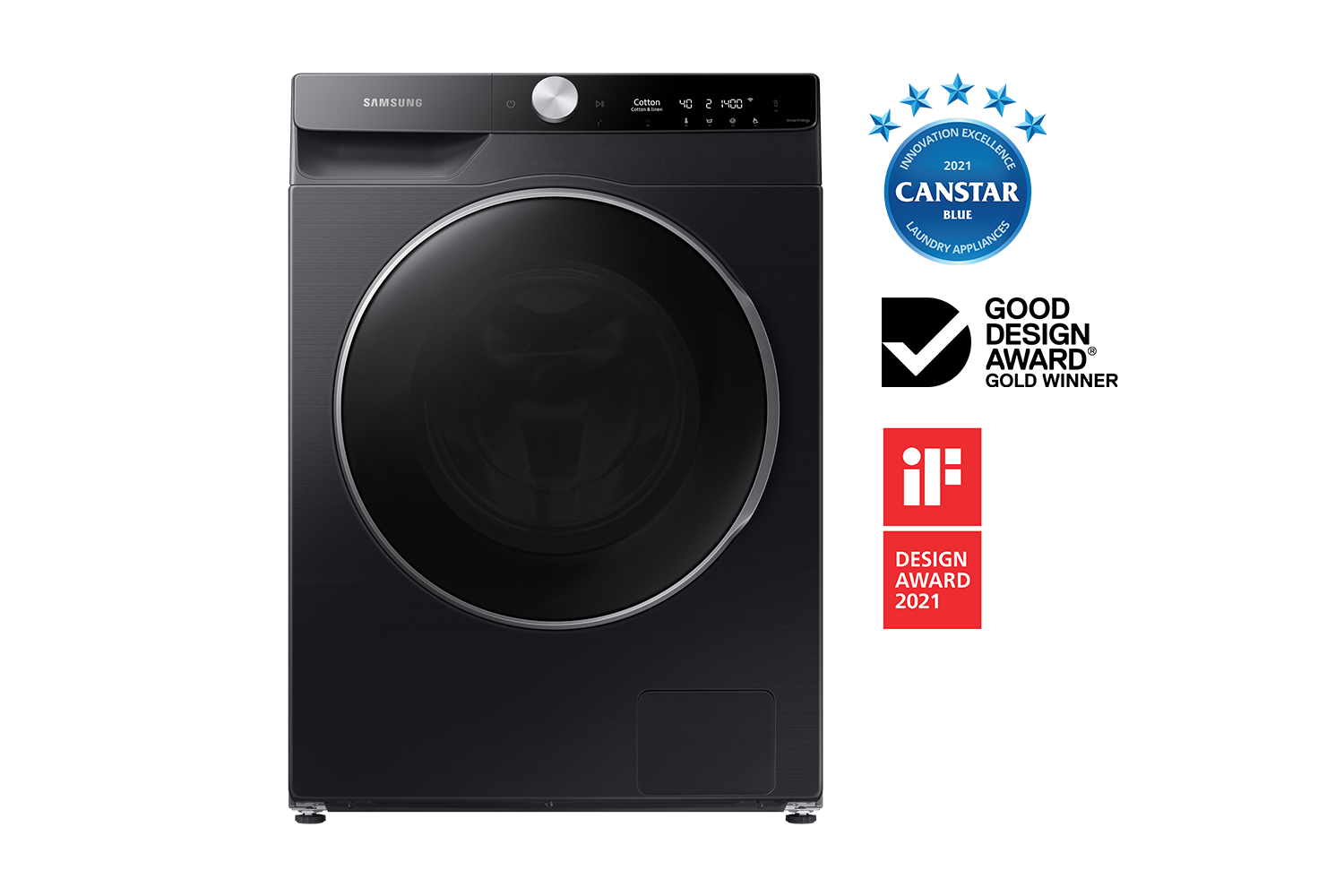 12kg BubbleWash™ Front Load Smart Washer with 39 mins Super Speed Cycle