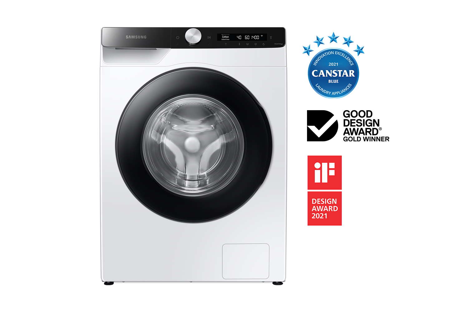 8.5kg BubbleWash™ Front Load Smart Washer with Steam Wash Cycle WW85T504DAE Samsung Australia