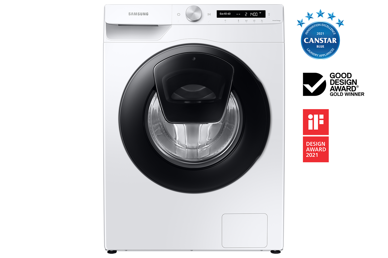 8.5kg AddWash™ Front Load Smart Washer with Steam Wash Cycle