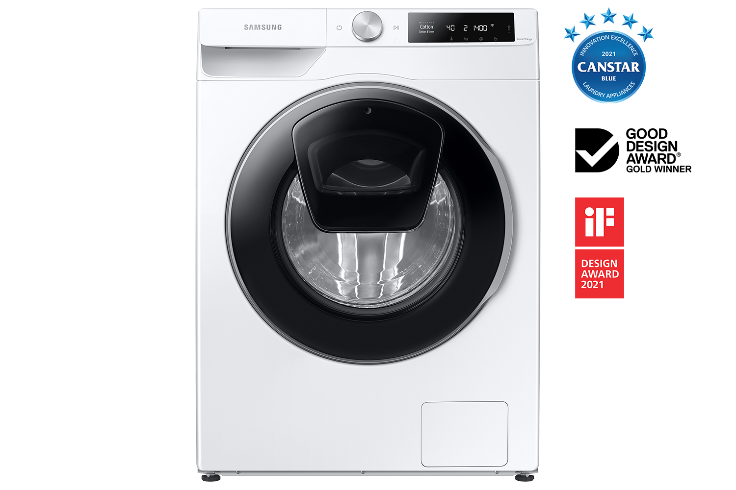 8.5kg AddWash™ Front Load Smart Washer with Personalised AI 