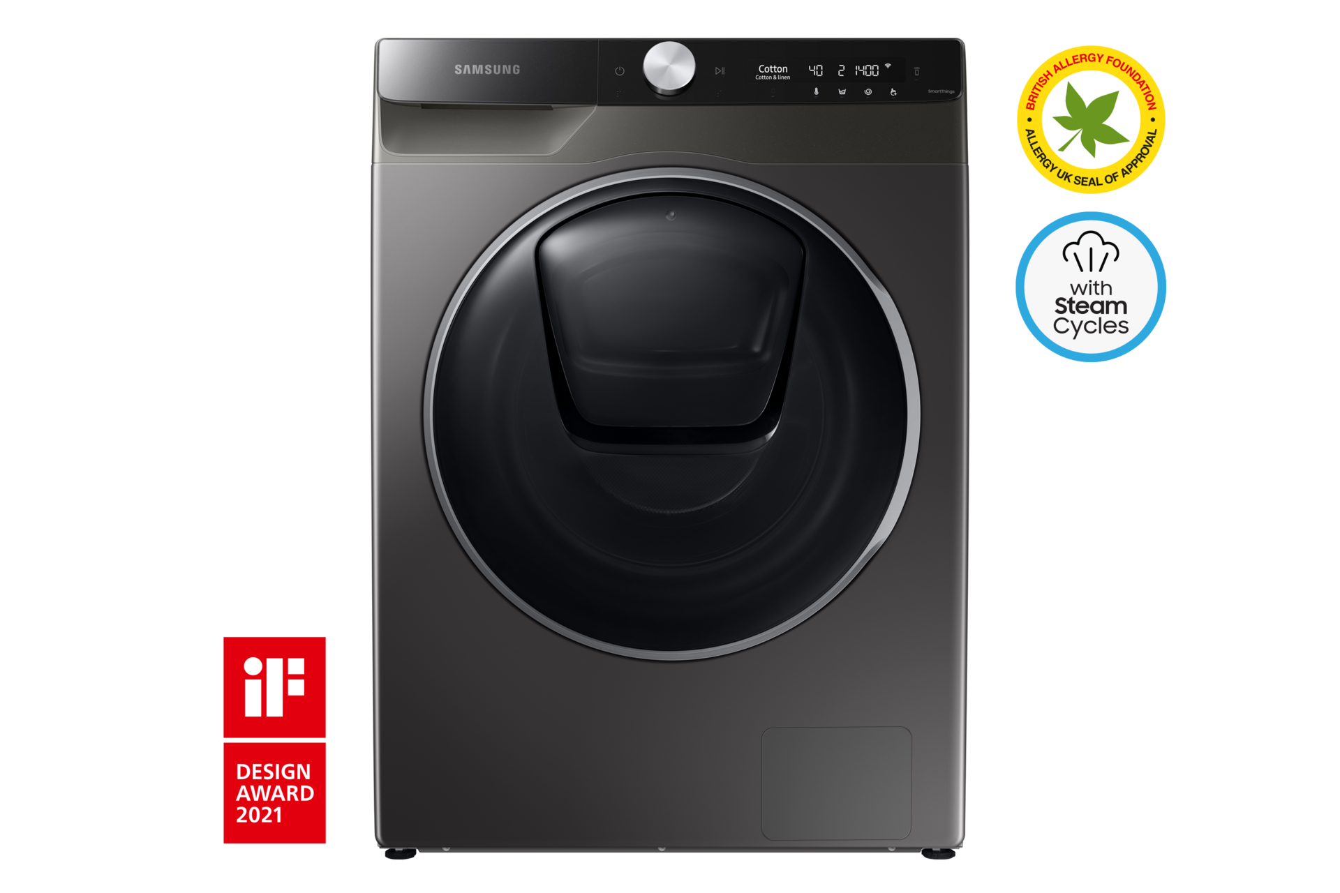 Buy 8 5kg Quickdrive Front Load Smart Washer Ww85t984dsx Gray Samsung Australia