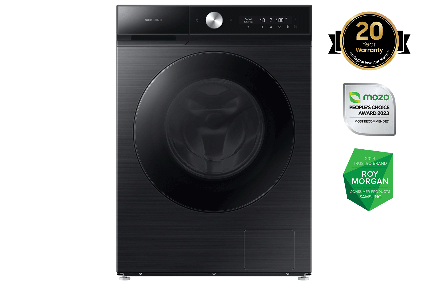 9kg BESPOKE Smart Front Load Washer with AI Wash - WW90BB944DGB