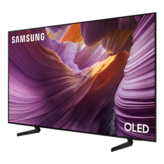 {size}" OLED S85F 4K Samsung Vision AI Smart TV (2025) R-Perspective2 Black 