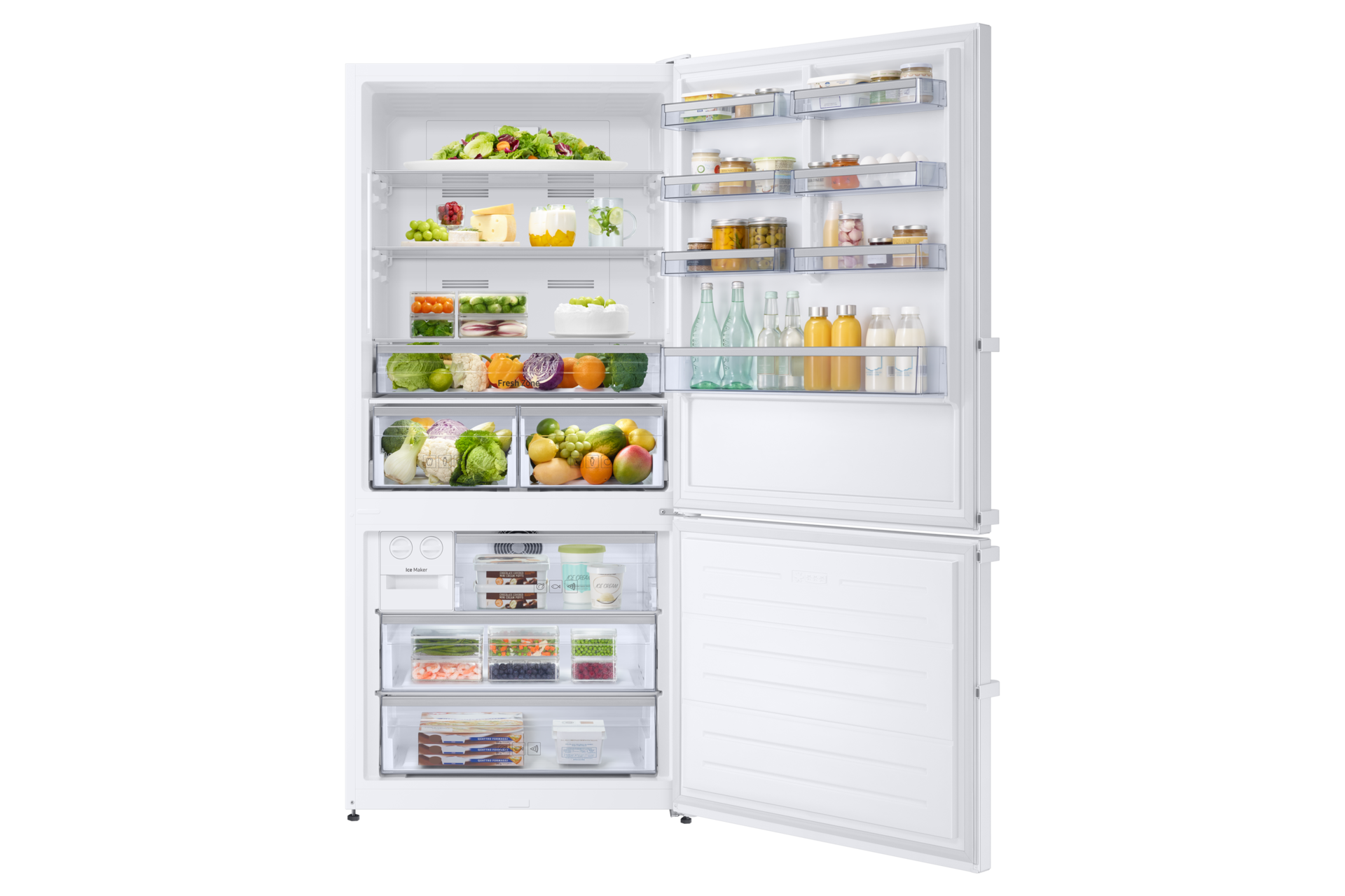 front-open-with-food White