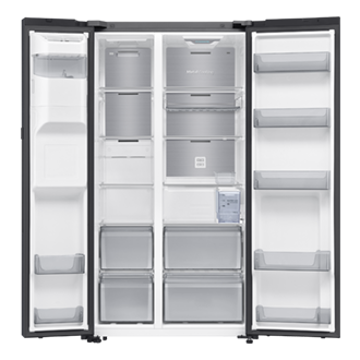 Bespoke AI Refrigerator SBS AI Home Refrigerator SBS AI Home SBS AI Home Front-Open-without-food Black Doi 