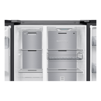 Bespoke AI Refrigerator SBS AI Home Refrigerator SBS AI Home SBS AI Home Detail-Metal-Cooling Black Doi 