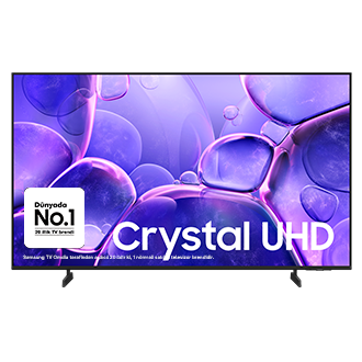 55" Crystal UHD U8000F 4K Smart TV (2025) Qara Samsung TV Omdia tərəfindən ardıcıl 20 ildir ki, 1 nömrəli satılan televizor brendidir.