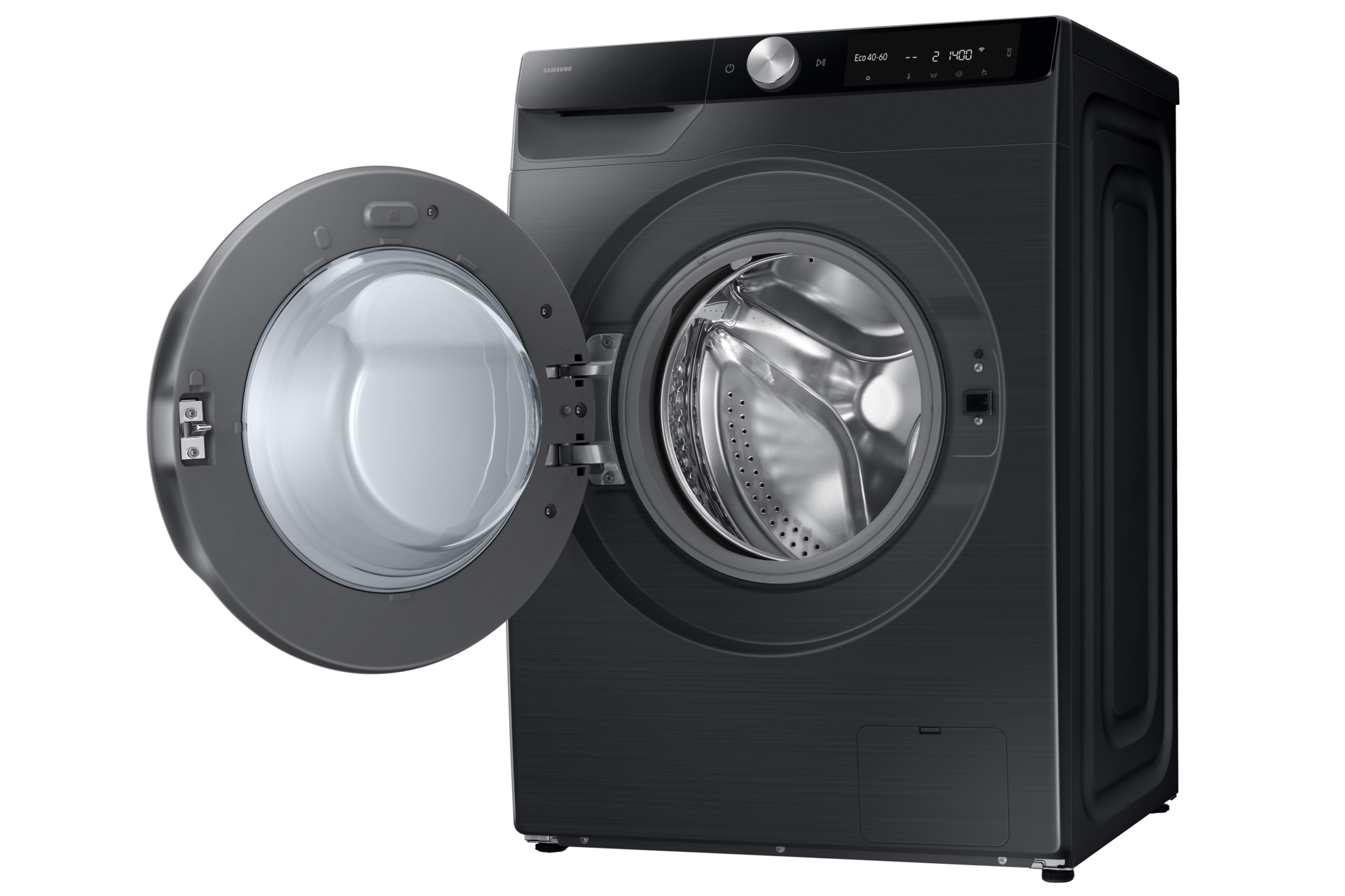 Laundry Combo with A-10% Extra Energy Efficiency and AI Ecobubble™ R-Perspective-Open Black 