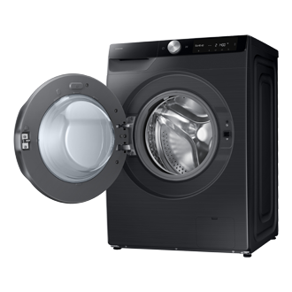 Laundry Combo with A-10% Extra Energy Efficiency and AI Ecobubble™ R-Perspective-Open Black 