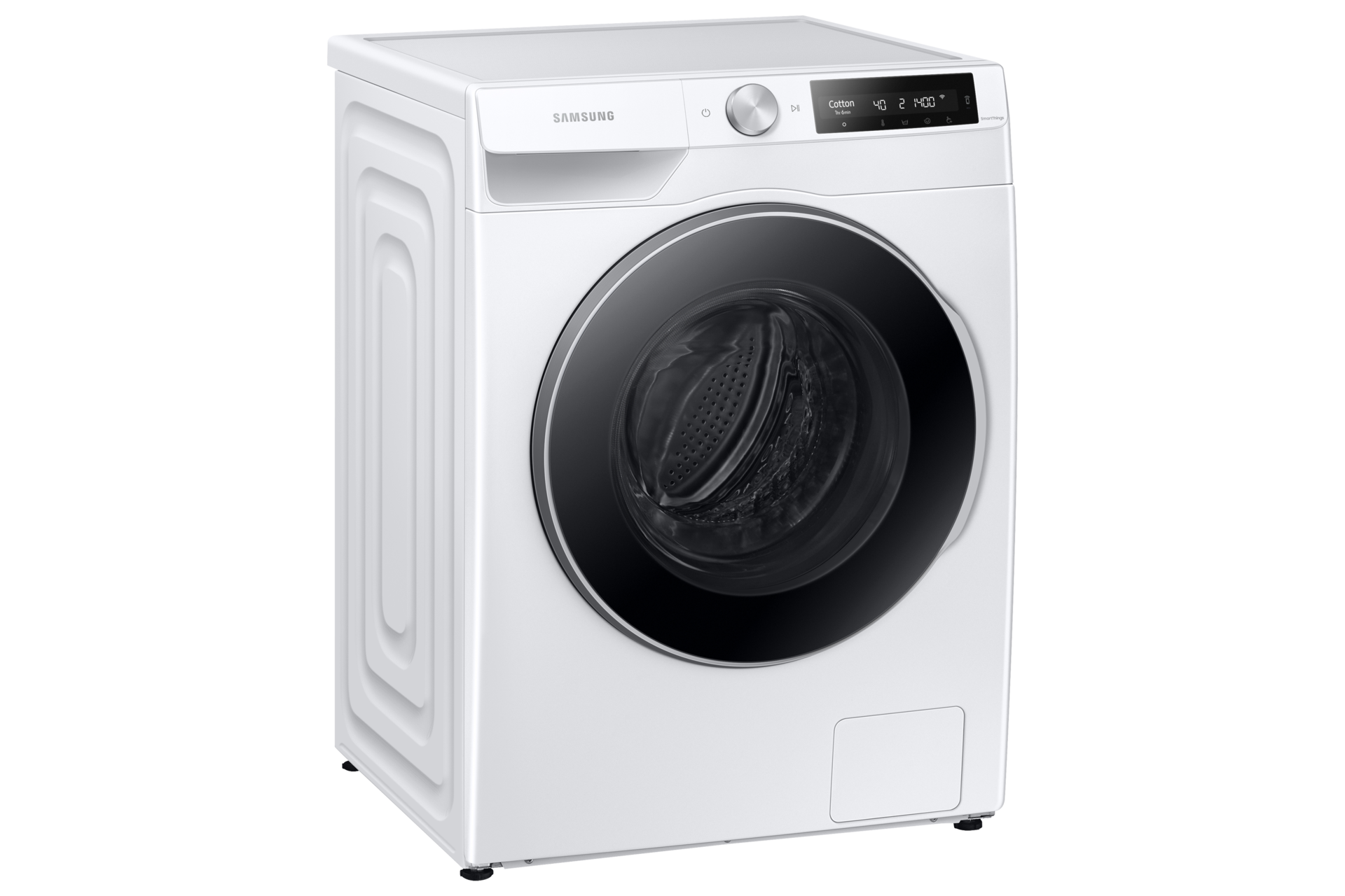 WW6000T (WW10T604CLH/S4) Front loading Washer with Eco Bubble™, AI Energy Mode, AI Control L-Perspective White 