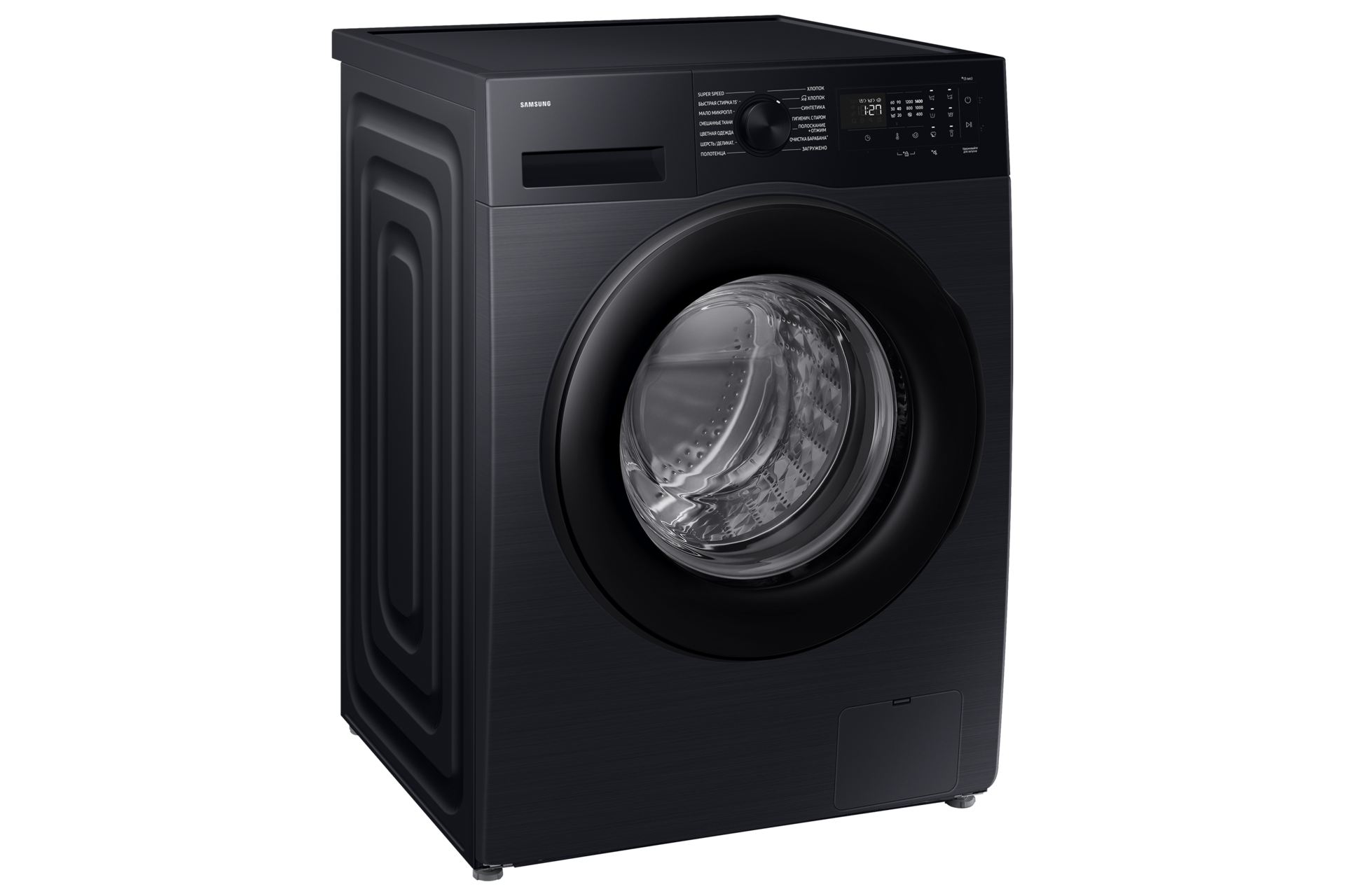 WW5000D FL Washer with SmartThings AI Energy Mode A-10% Extra Energy Efficiency 11kg L-Perspective Black 