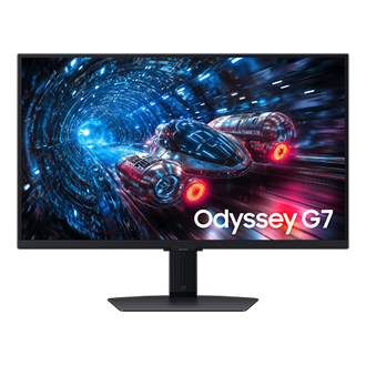 27" Odyssey G7 G70F 4K 180Hz / FHD 360Hz Gaming Monitor Front Black 