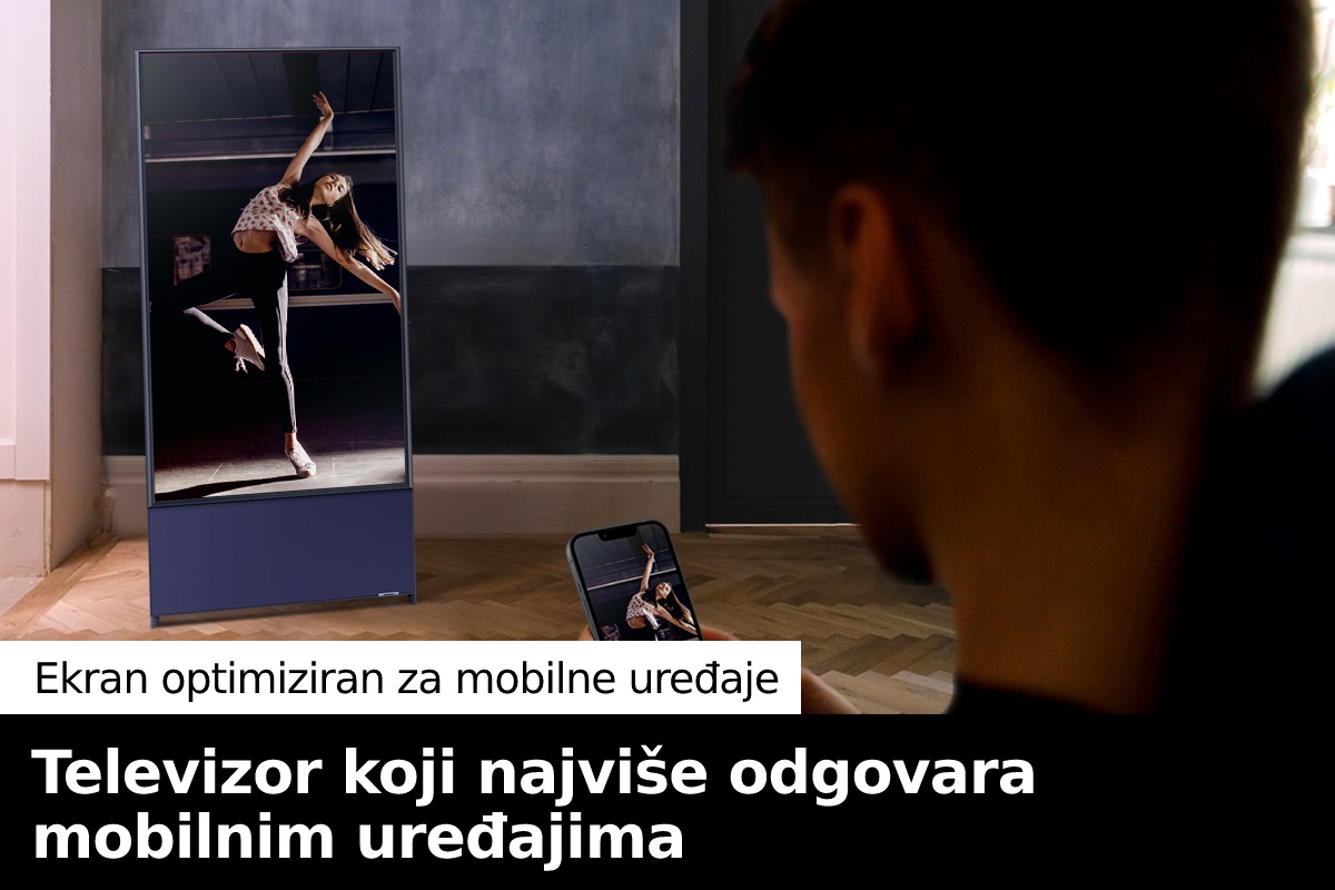 Ista slika sa pametnog telefona je preslikana na The Sero. 