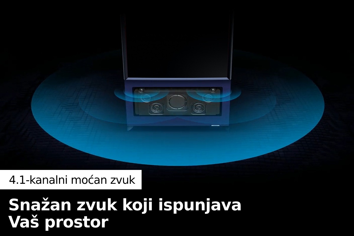 Interni rad donje polovine The Sero uređaja je na ekranu dok odašilje zvučne talase. 