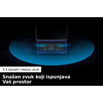 Interni rad donje polovine The Sero uređaja je na ekranu dok odašilje zvučne talase. 