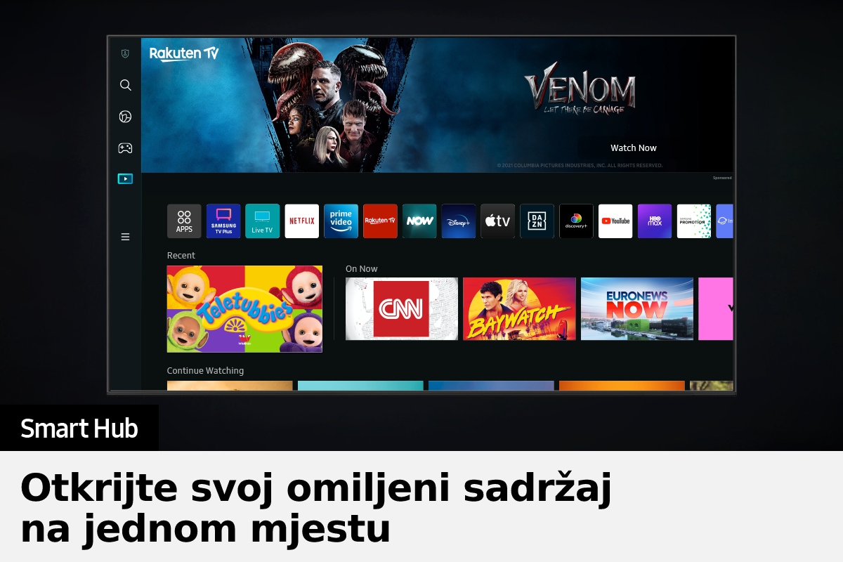 QLED TV Q70B pruža širok izbor OTT usluga i sadržaja