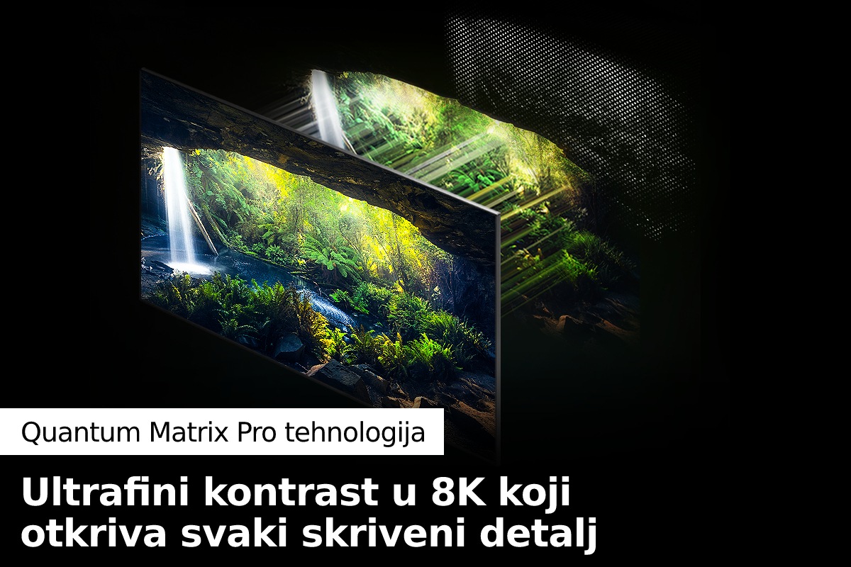 Neo QLED TV QN800B sa Kvantnom Matrix Pro tehnologijom otkriva odlične detalje i kod najtamnijih i najsvjetlijih scena