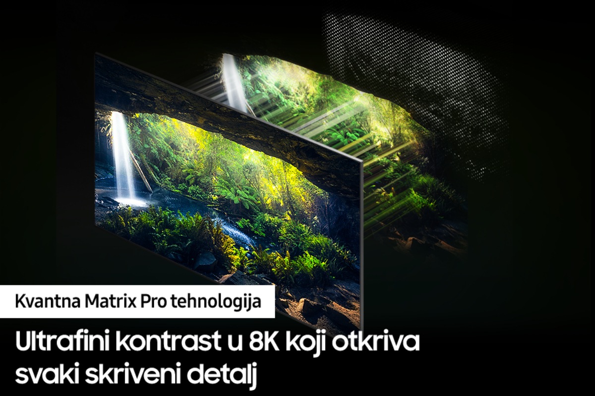 Neo QLED TV QN900C sa Kvantnom Matrix Pro tehnologijom otkriva odlične detalje i kod najtamnijih i najsvjetlijih scena.