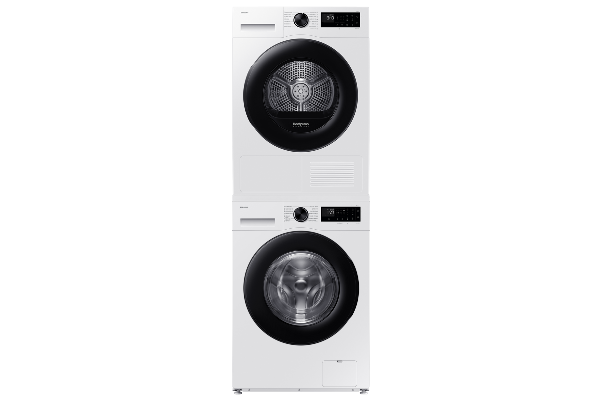 Laundry WW5000F with SmartThings AI Energy mode and Grade A Energy Efficiency Stack-Front-Door-Closed White 