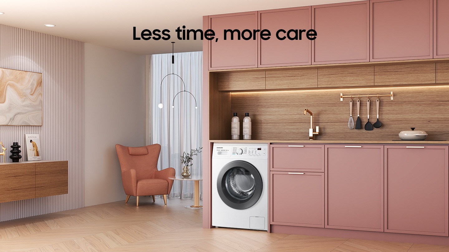 The WW5100A is installed in the kitchen cabinet. It goes well with the compact yet luxurious mood.