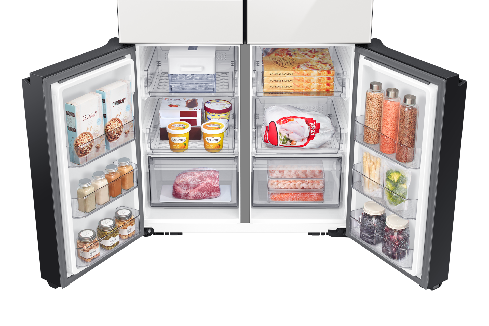 RF7000CC French Door Refrigerators with All Around Cooling Freezer-Dynamic Clean White&Clean Navy 