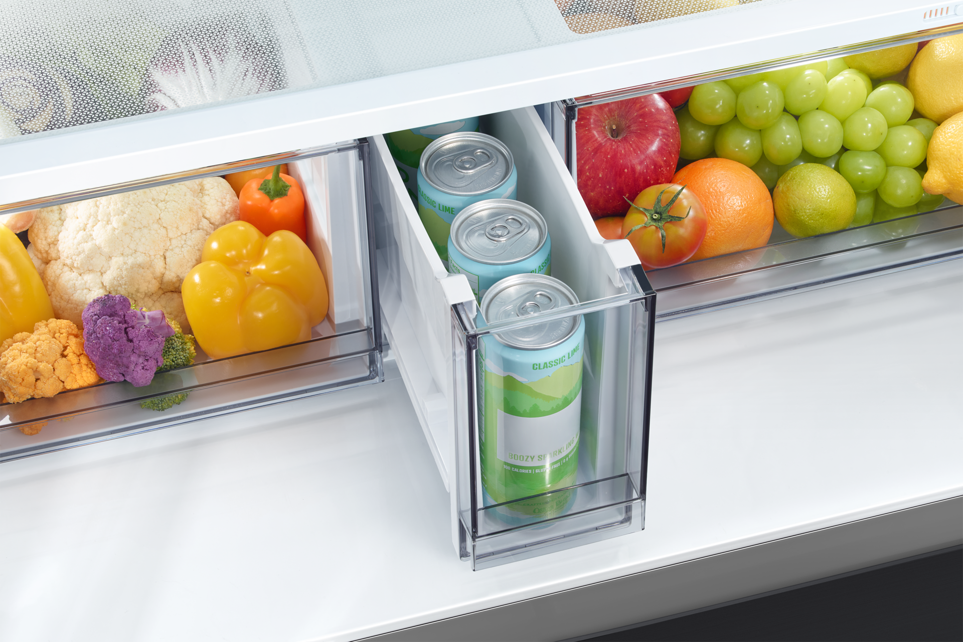 RF7000CC French Door Refrigerators with All Around Cooling Detail Clean White&Clean Navy 