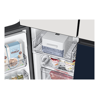 RF7000CC French Door Refrigerators with All Around Cooling Freezer-Ice-Bucket Clean White&Clean Navy 