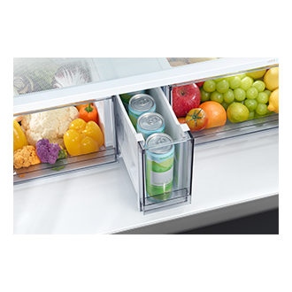 RF7000CC French Door Refrigerators with All Around Cooling Detail Clean White&Clean Navy 