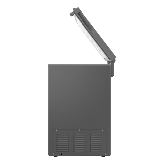 RI70FM51 One Door Refrigerator with Premium Design Right-Half-Open Dark Gray 
