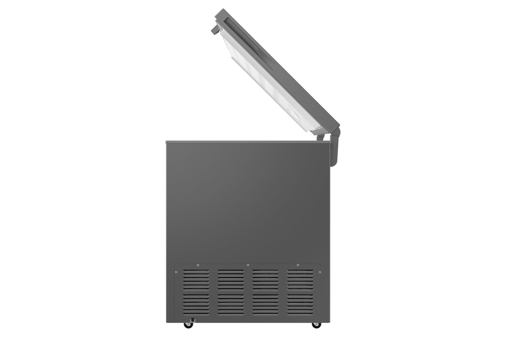 RI70FM51 One Door Refrigerator with Premium Design Right-Half-Open Dark Gray 