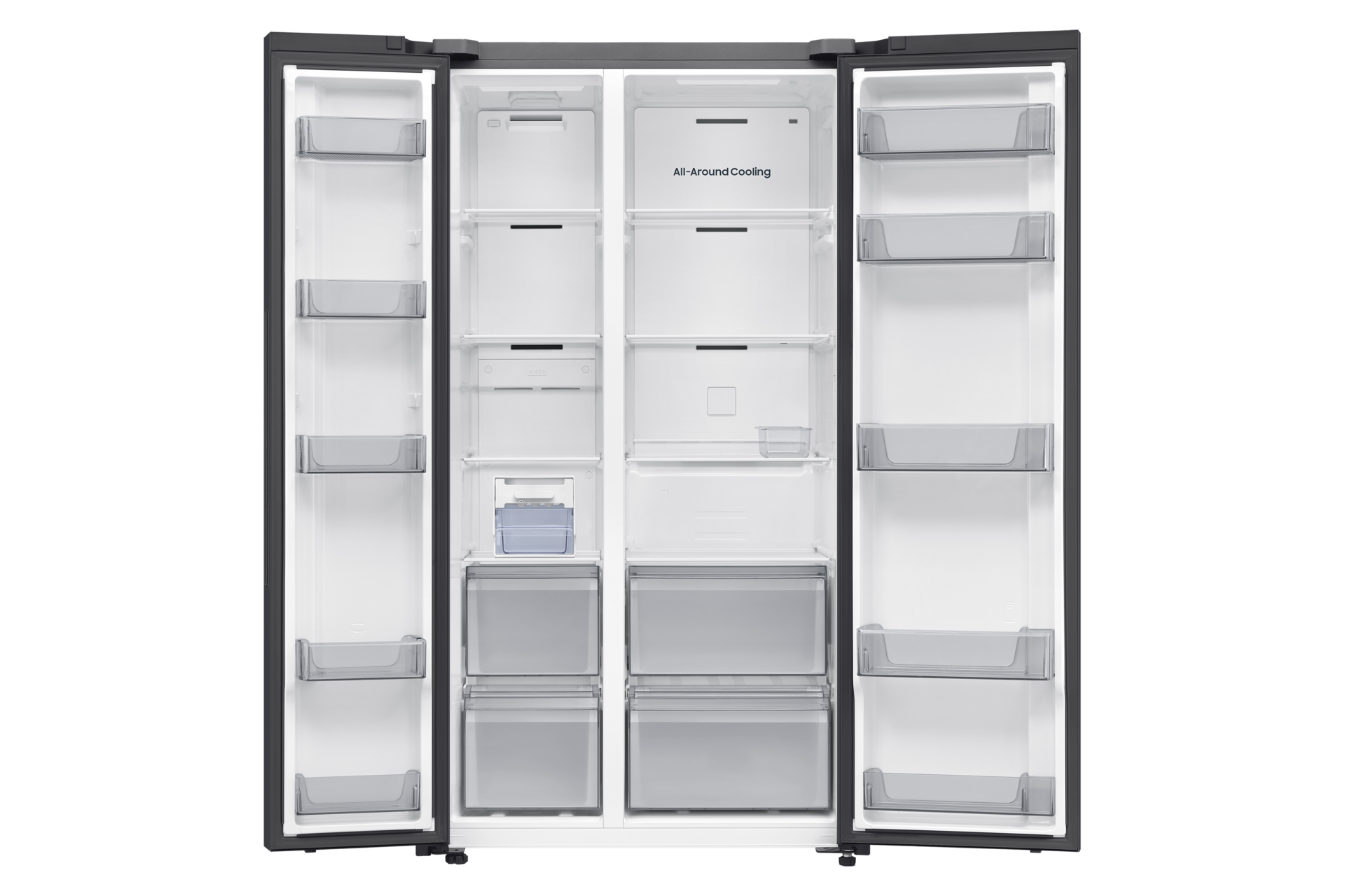 Bespoke AI Refrigerator SBS AI Energy mode Front-Open-without-food Clean Black 