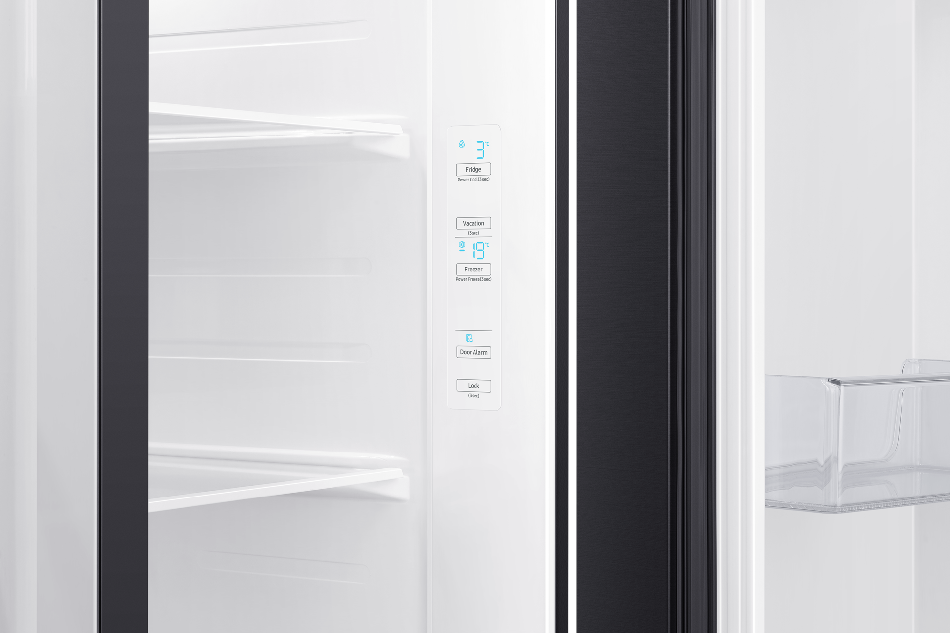 647L SpaceMax Technology Side By Side Refrigerator RS72R5011B4/D2 Black