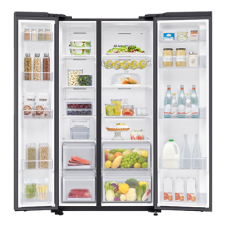 647L SpaceMax Technology Side By Side Refrigerator RS72R5011B4/D2 Black