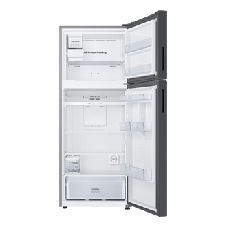 RT6300C Top Mount Freezer Refrigerators with Bespoke Design Front-Open-Without-Food Clean Black 