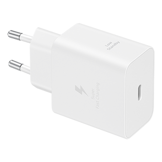 Galaxy 45W Power Adapter White Front White 