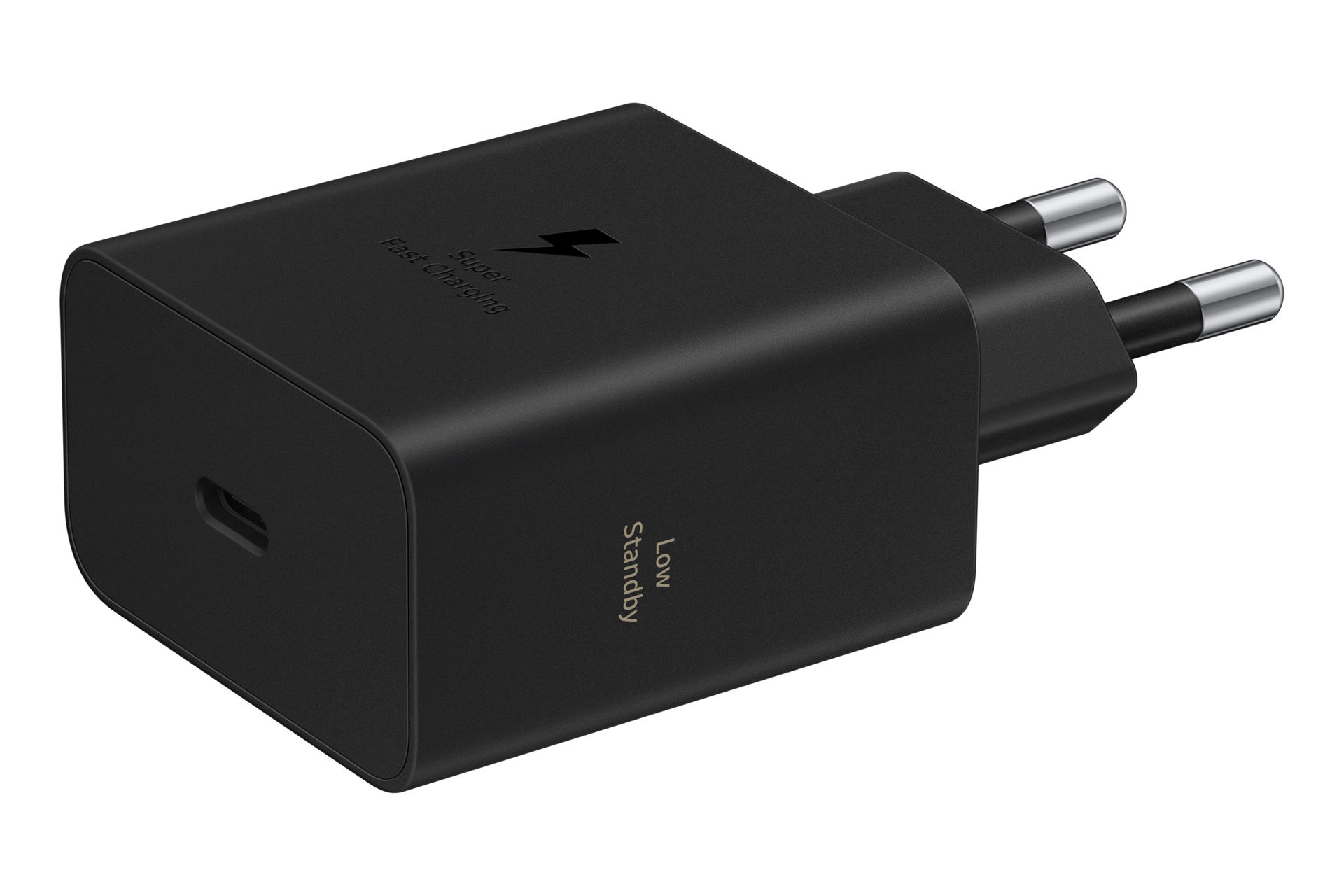 60W Power Adapter (Black) L-Perspective Black 