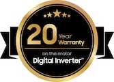 20 jaar garantie op de Digital Inverter motor